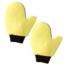 Car Cleaning Wash Mitten Non-slip Coral Fleece 2 Pcs