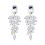 Brincos de gancho em formato de lua de cristal para mulheres, com strass, 1 par. 1