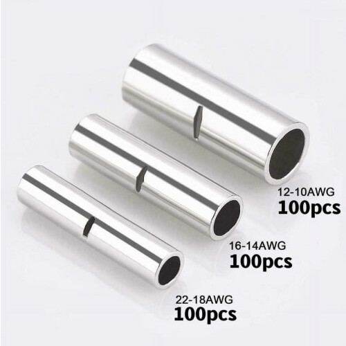 Conectori cap la cap neizolați 300 buc 22–10AWG