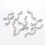 Conectori din aliaj, argint antic, 50 buc., 22,5 mm 1