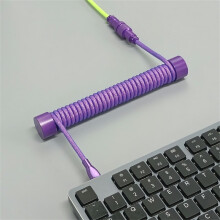 Cable USB-C en espiral para teclado con varilla de peso desmontable