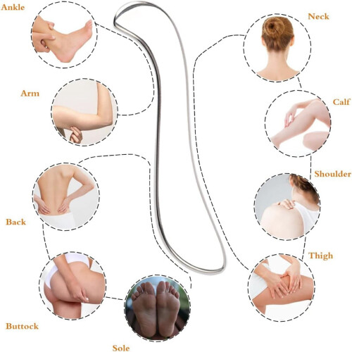 Stainless Steel Myofascial Release Tool S-Shaped 1 Piece 2