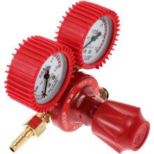 Regulator wysokiego ciśnienia CO2 z podwójnym manometrem, czerwony