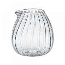 Casserole à lait en verre transparent avec poignée en bois, 1 pièce