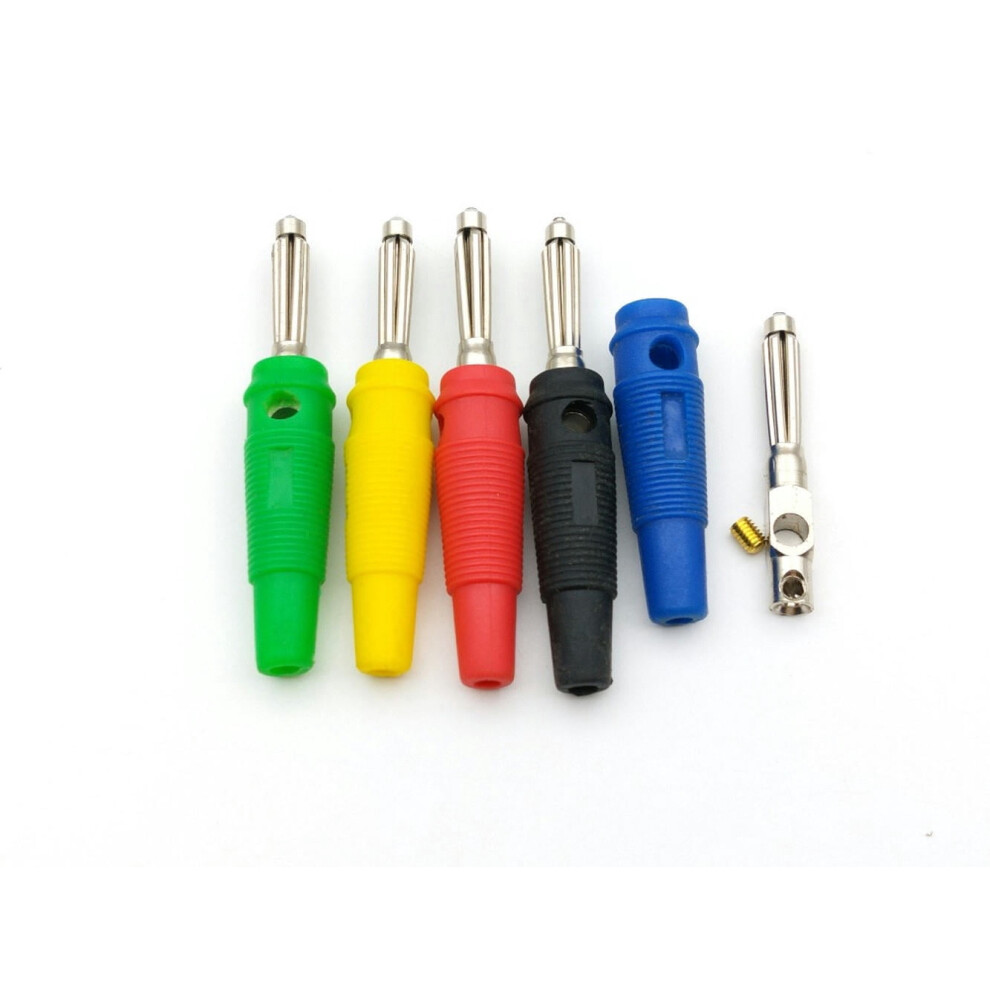 Copper Banana Plug For Audio Speaker 5 Color 100 Pcs 9107258523532