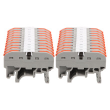 Kit conector electric cu terminal rapid, montat pe șină, 20 de seturi