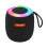 Caixa de som Bluetooth portátil com luz RGB e tecido. 1