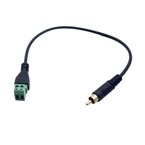 Conector RCA mascul la conector cu șurub AV, 10 buc., 33 cm