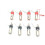 Terminale mini amplificator audio argintii, 2 mm, 50 buc. 1