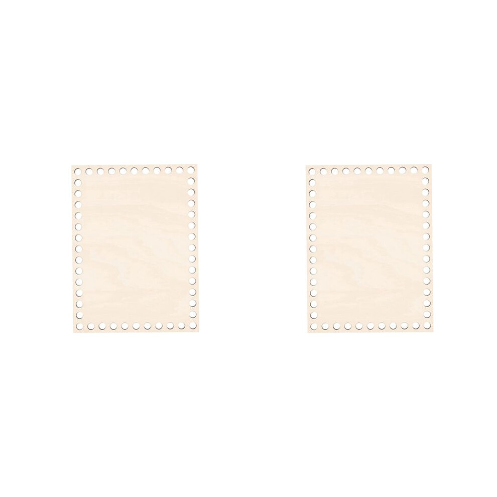 2Pcs 7.8X5.9 Inch Natural Wooden Basket Bottom, Rectangle Blank Crochet Basket Wood Base For Diy Basket Weaving Supplies 6034127441693