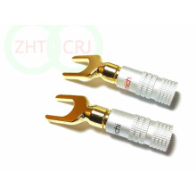 Mufă banană placată cu aur de 24K pentru cablu de 4 mm (20 buc)