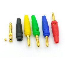 Conector banană placat cu aur pentru cablu de difuzor 4 mm 50