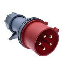 Conector industrial roșu IP44 3P+N+E16A32A380-415V
