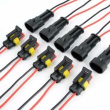 Conector auto impermeabil cu ștecher, 2 pini, 20 buc.