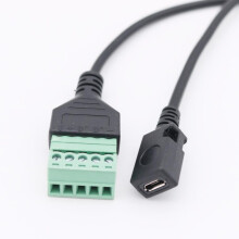 Cablu adaptor micro USB 2.0 mamă la conector cu șurub, 30 cm