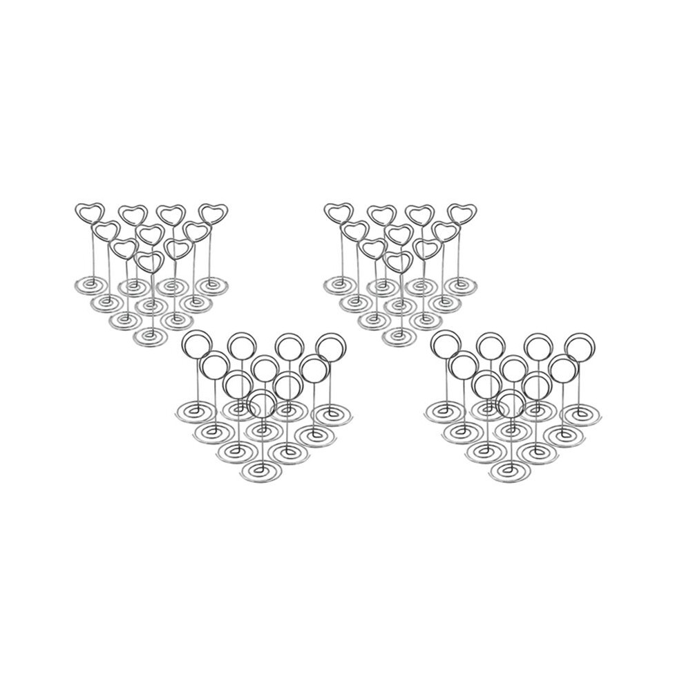 40Pcs Place Card Holders Metal Table Number Holders Name Card Holders Memo Clip For Wedding Party Office Desk 6032469462673