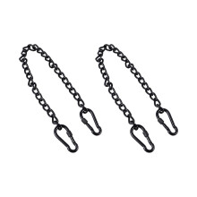 Lanț negru pentru scaun suspendat cu clemă tip carabină, pachet de 2