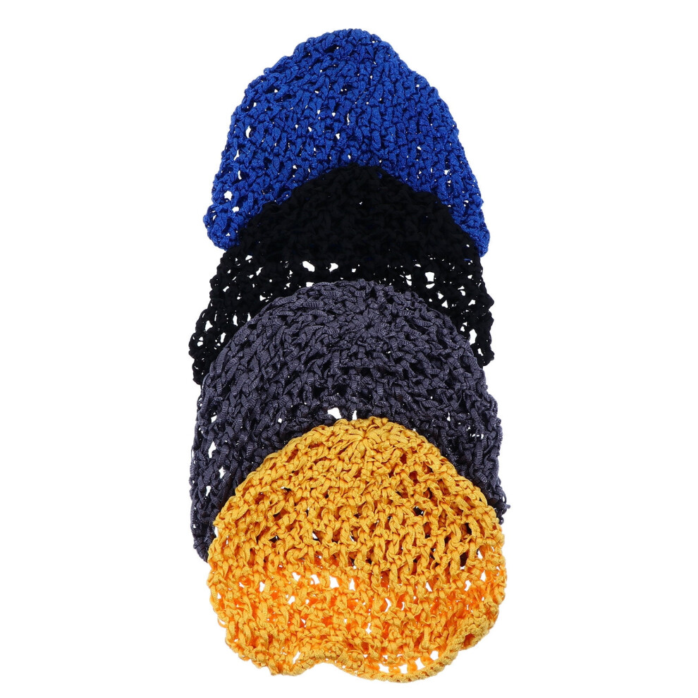 YULIJU mesh crochet hair net for sleeping, 4 pcs