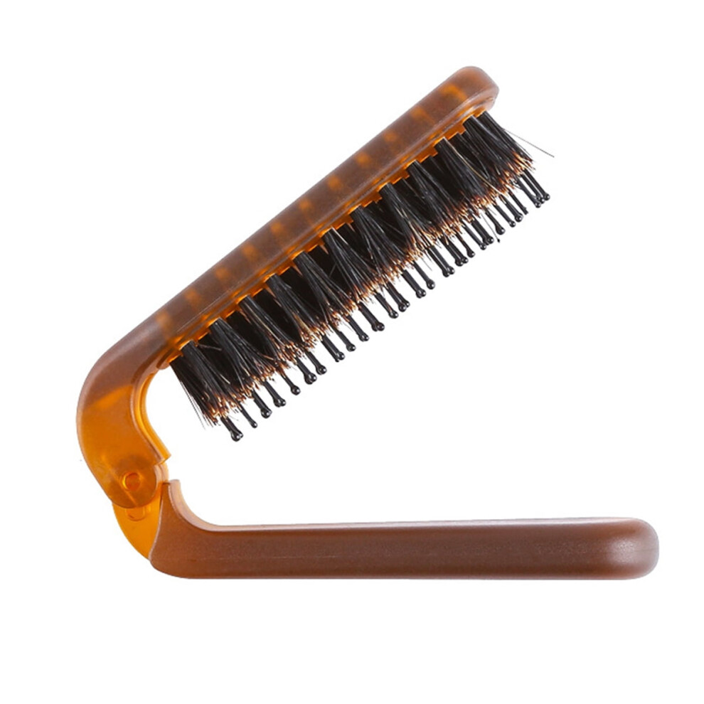 Folding Hair Comb for Thin and Thick Hair Brown