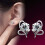 Boucles d'oreilles « Amour infini » en argent sterling avec pierre de naissance 1