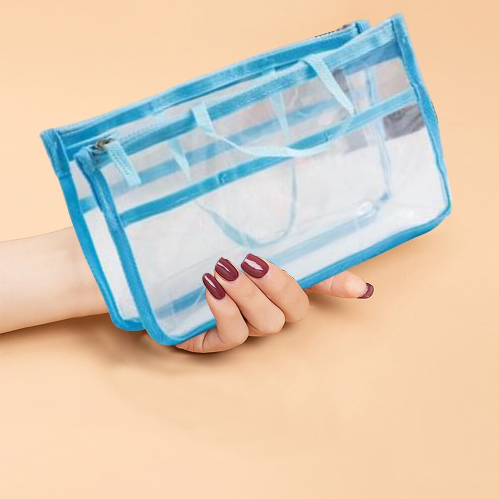 Clear cosmetic makeup bag transparent tote with shoulder