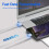 USB-C Cable 3.3 ft, 3A Fast Charging & Data Sync, 2-Pack 4