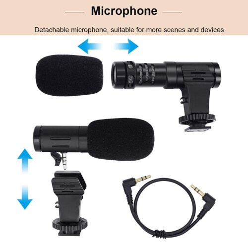 LED video light for smartphone with tripod and mic 2