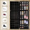 Shoe Organizer for Closet Black Linen-like Adjustable 3