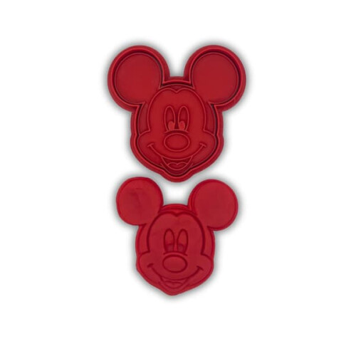 Cortador de galletas de Mickey Mouse rojo mediano 1