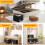 Shoe Organizer for Closet Black Linen-like Adjustable 6
