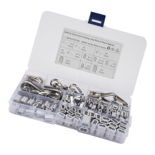 Set conectori inelari din aluminiu, 250 buc.