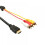 Καλώδιο συμβατό με HDMI σε RCA, 1080P5ft/1.5m συμβατό με HDMI αρσενικό σε καλώδιο βίντεο ήχου 7
