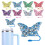 Silicone Straw Plug Green 10mm Butterfly Decorative Cap 4