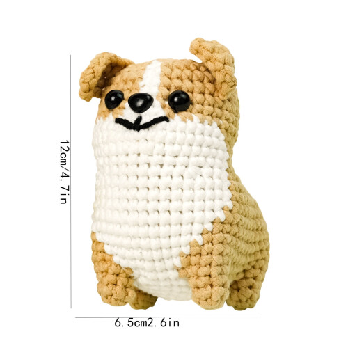 Sada na háčkování corgiho pro začátečníky s návodem 1