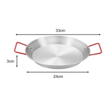 Mosiee stainless steel paella bowl 12-inch