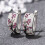 Elneeya Hoop Earrings for Women 925 Sterling Silver Ruby 2