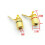 Terminal difuzor placat cu aur 4mm 100 buc 1