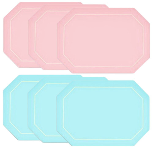 Sets de table en similicuir imperméable 45 x 30 cm, lot de 6
