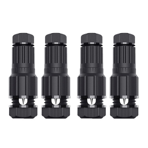Conector pentru iluminat peisagistic, nailon impermeabil, 4 buc.