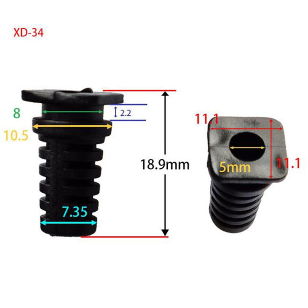 Cable Gland Connector Rubber Strain Relief Sleeve 10X 9107258844194