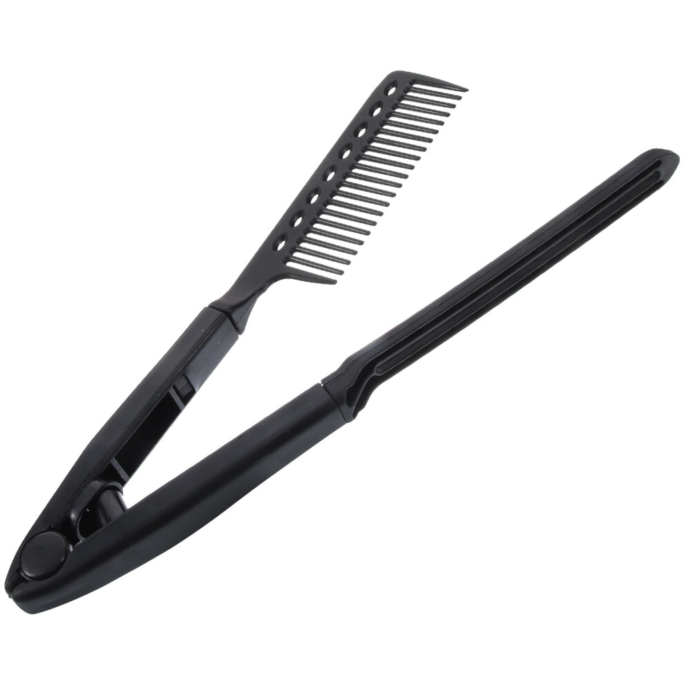 Hair Straightening Comb for Women Purple Plastic