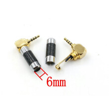 Conector din fibră de carbon placat cu cupru și rodiu, 2,5 mm, cu 4 poli