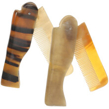 Pieptene de păr din corn de bou, portabil, pliabil, antistatic, 2 buc.