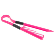 Pieptene de păr din plastic în formă de V pentru îndreptarea părului în salon
