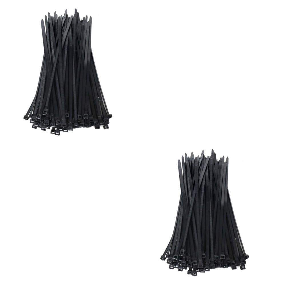 Cord Organizer Ties Self-Locking Black 500 Pcs 9107258539977