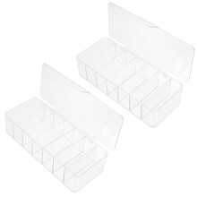 Caja de almacenamiento para gestión de cables, estuche de plástico a prueba de polvo, 2 unidades.