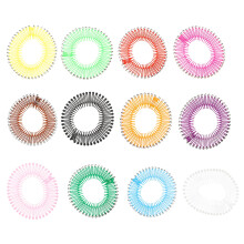 Pieptene circular elastic pentru perucă, cu panglici de primăvară, 12 buc.