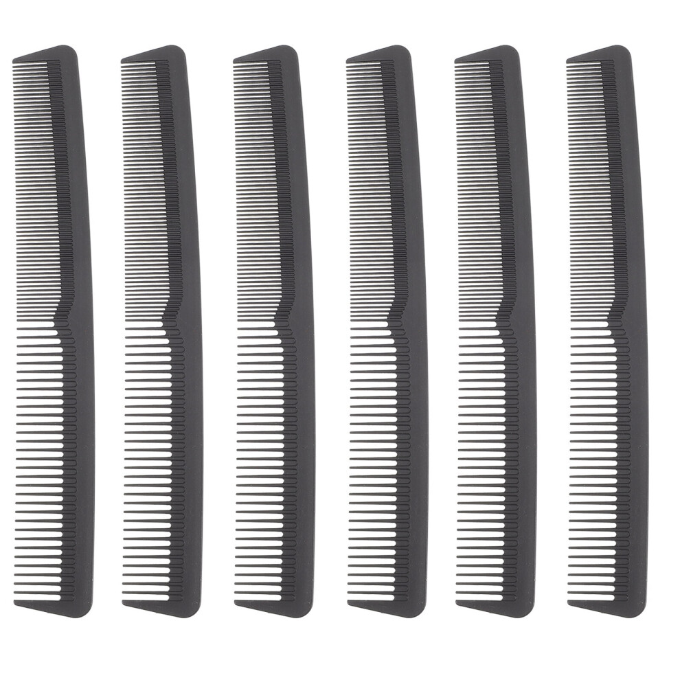 Double Tooth Hair Combs Plastic Fine and Wide 6pcs