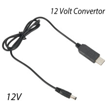 Cabo conversor elevador USB de 5V para 12V, 5,52,1mm