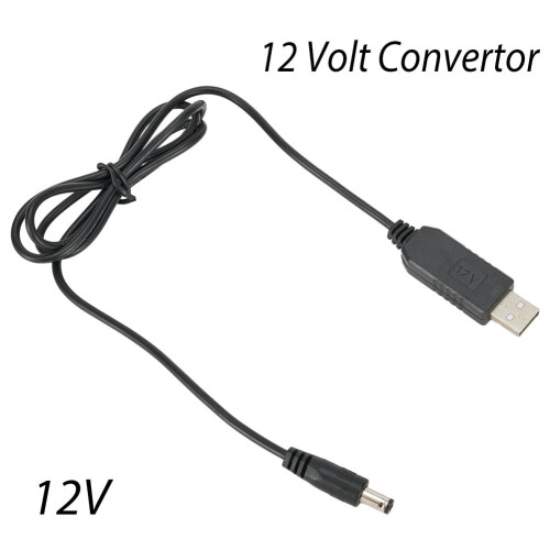 Cabo conversor elevador USB de 5V para 12V, 5,52,1mm
